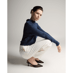 Blusa Basic Soul Canelada Gola Alta Azul Noturno