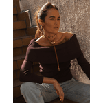 Blusa Ombro a Ombro Marina Bordô