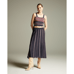 Blusa Jacquard Azul Petróleo-