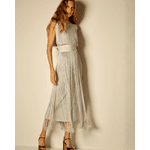 Vestido Serpentine Franjas Prateado