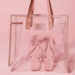 Kit Bag e Chinelo Bianca Rosa Light