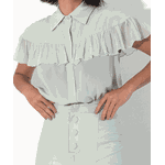 Camisa Téca - Seda Pura Azul
