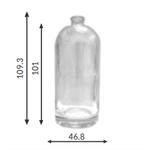 VIDRO GAUDY 100ML REC.15 TRANSPARENTE