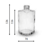 VIDRO SQUARE 250ML R.28/410 AZUL COBALTO
