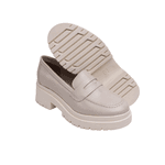 Mocassim Feminino Tratorado Comfort Couro Maxtherapy Off White
