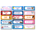 Etiquetas Escolares Personalizadas 65 Unidades + 3 Chaveiros 