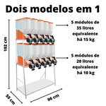 Dispenser Híbrido PlastPenser Cereais 10 Módulos 55L