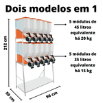 Dispenser Híbrido PlastPenser Cereais 10 Módulos 80L