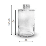 FRASCO CILINDRICO 250ML R.28/410 TRANSP - 991 BL