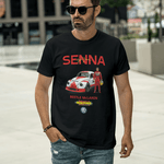 Camiseta Preta Unissex Mega Power - Ayrton Senna - Beetle McLaren 