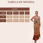 Vestido longo Yara Estampa Tropical- 