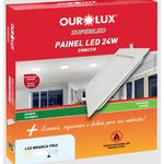 Painel Led Embutir Quadrado 24W Bivolt 6500K Ourolux 03205