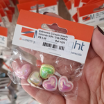 Entremeio Coração Irisado Colorido 5UN 1220 .