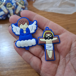 KIT CRUZ E ANJO 50X40MM EMBORRACHADO 689 .