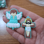 KIT CRUZ E ANJO 50X40MM EMBORRACHADO 689 .