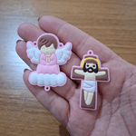 KIT CRUZ E ANJO 50X40MM EMBORRACHADO 689 .