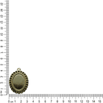 PINGENTE OVAL FACE UNICA S STRASS ML7833 .