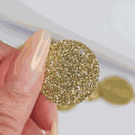 PAETE GLITTER COM FURO 25MM DOURADO 30G