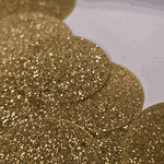 PAETE GLITTER COM FURO 25MM DOURADO 30G