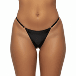 Calcinha Secretária de Vinil (TL9816) - Preta