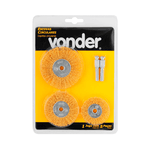 ESCOVA CIRCULAR AÇO VONDER JOGO COM 5 PEÇAS