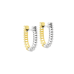 Brinco Espiral Bicolor Ouro 18K