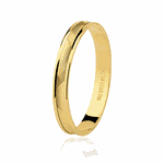 Aliança de Ouro Amarelo 18K Diamantada 2,80mm Reta