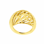 Anel de Ouro Amarelo 18K Feminino Detalhe Vazado