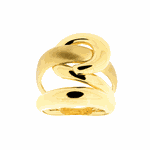 Anel de Ouro Amarelo 18K com Detalhe Fosco