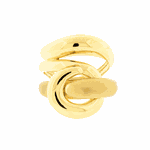 Anel de Ouro Amarelo 18K com Detalhe Fosco