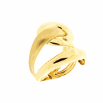 Anel de Ouro Amarelo 18K com Detalhe Fosco