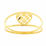 Anel de Ouro 18K Coração Diamantado Pequeno