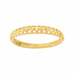 Anel Aparador de Ouro Amarelo 18K Vazado Diamantado