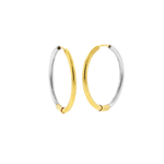 Brinco de Argola em Ouro Amarelo e Branco 18K 2,6cm