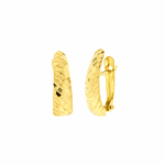 Brinco Feminino de Ouro Amarelo 18K Diamantado