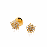 Brinco Buquê de Diamantes Pequeno Ouro 18K