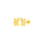 Brinco Infantil Borboleta Mini Ouro 18K