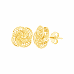 Brinco de Flor em Ouro 18K Pétalas Espiral