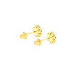 Brinco Ouro Amarelo 18K Margarida Brilhantes