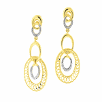 Brinco Longo com Diamantes Ouro 18K