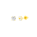 Brinco Ponto de Luz em Ouro 18k - 4mm