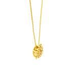 Gargantilha de Ouro Amarelo 18K Pingente Buquê com Pedras de Diamante