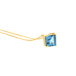 Gargantilha Ouro 18K Pedra de Topázio Azul