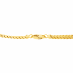 Gargantilha Lacraia Grossa de Ouro 18K Coração de Zircônias