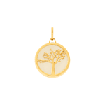 Pingente Madrepérola Ouro 18K Aplique Árvore da Vida