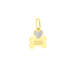 Pingente de Osso "DOG" Personalizado em Ouro 18K