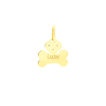 Pingente de Osso "DOG" Personalizado em Ouro 18K