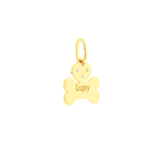 Pingente de Osso "DOG" Personalizado em Ouro 18K