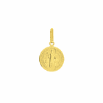 Pingente Ouro 18K Medalha de São Bento em Pé 12mm