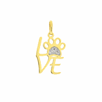 Pingente de Ouro 18K Love Dog Modelo 1